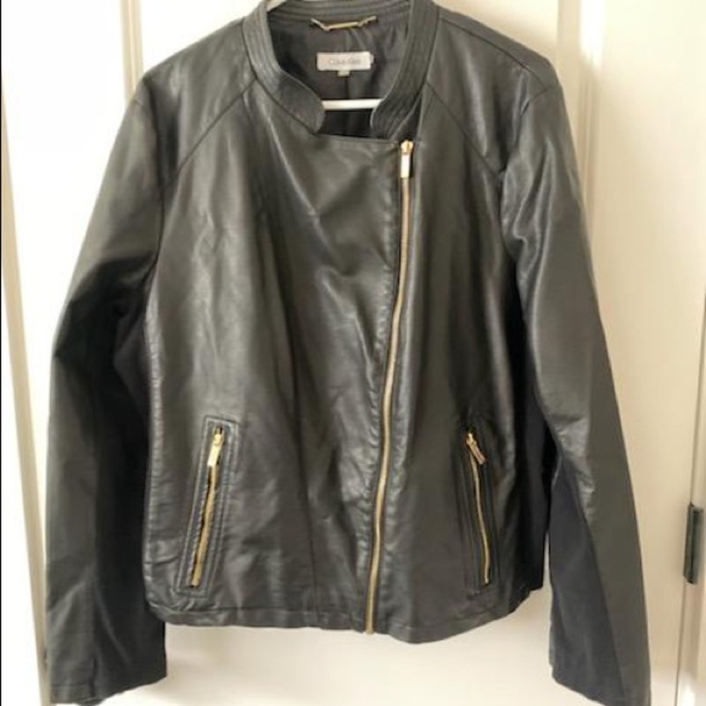 Calvin Klein Faux Moto Jacket in Women’s XL